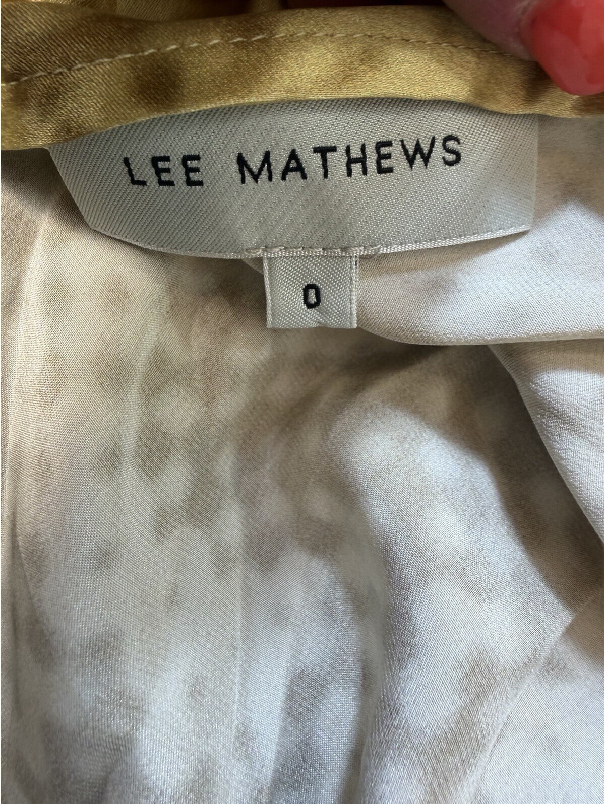 Lee Mathews Honeycomb Nicchia Drape Silk Dress — image 7 of 8